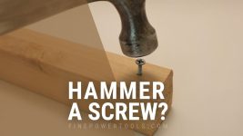 Kun je een schroef inslaan?  Wat gebeurt er als je hamert?