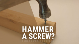 Kun je een schroef inslaan?  Wat gebeurt er als je hamert?